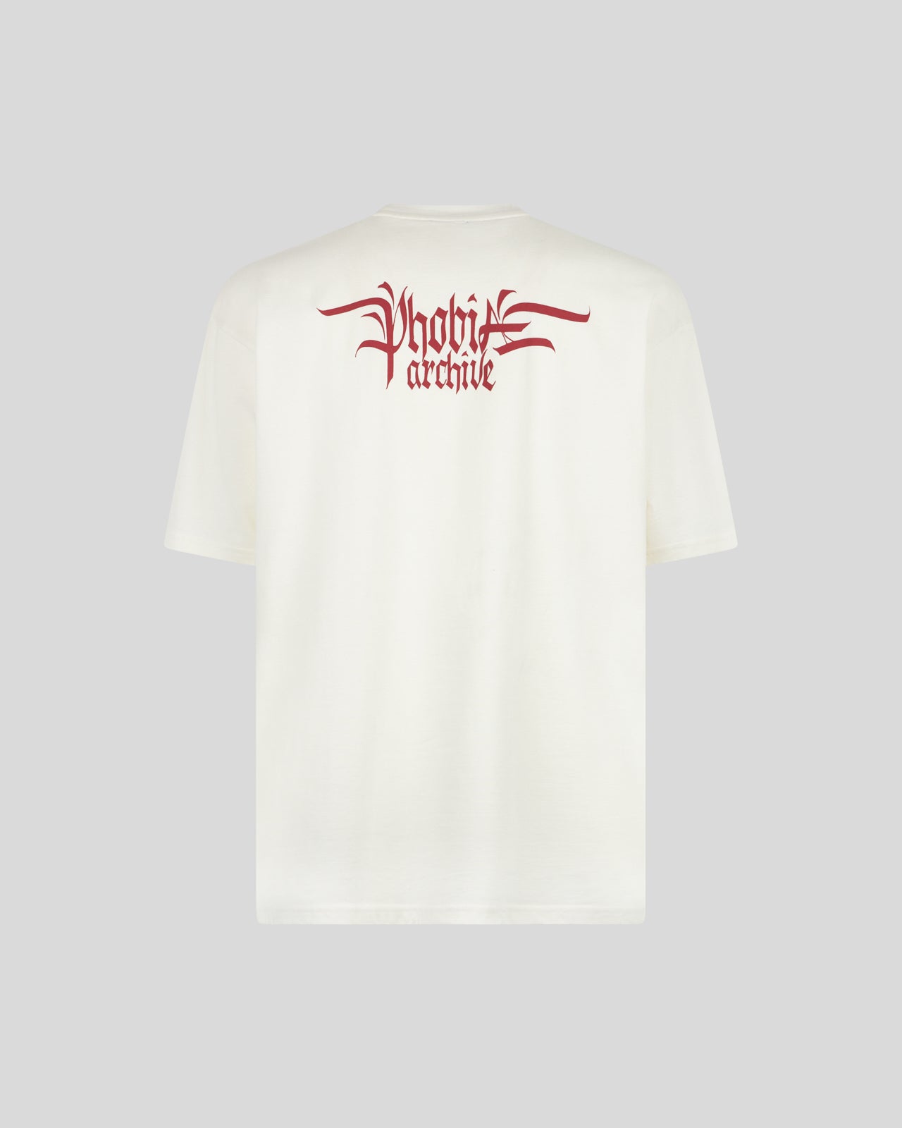 Phobia Archive T-SHIRT BIANCA CON GRAFICA TRIPLE SKULL ROSSA Negozio