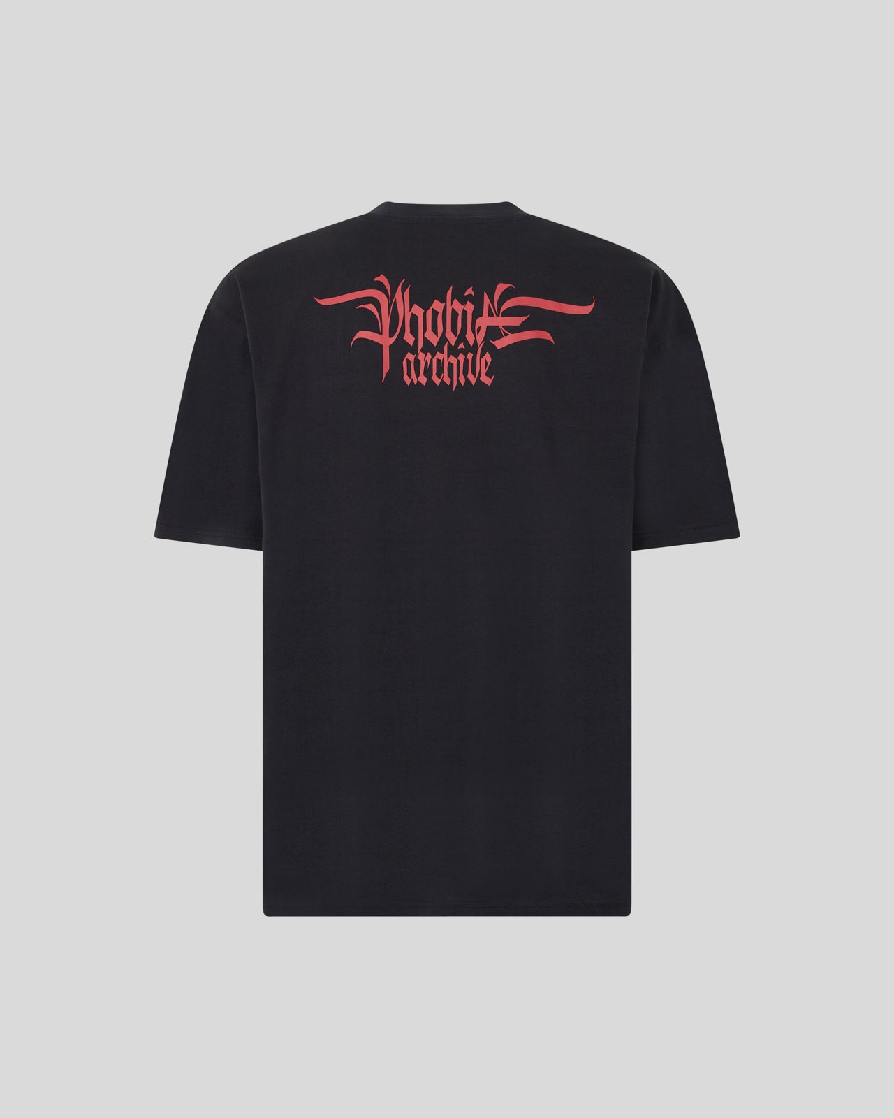 Phobia Archive T-SHIRT NERA CON GRAFICA TRIPLE SKULL ROSSA Italia