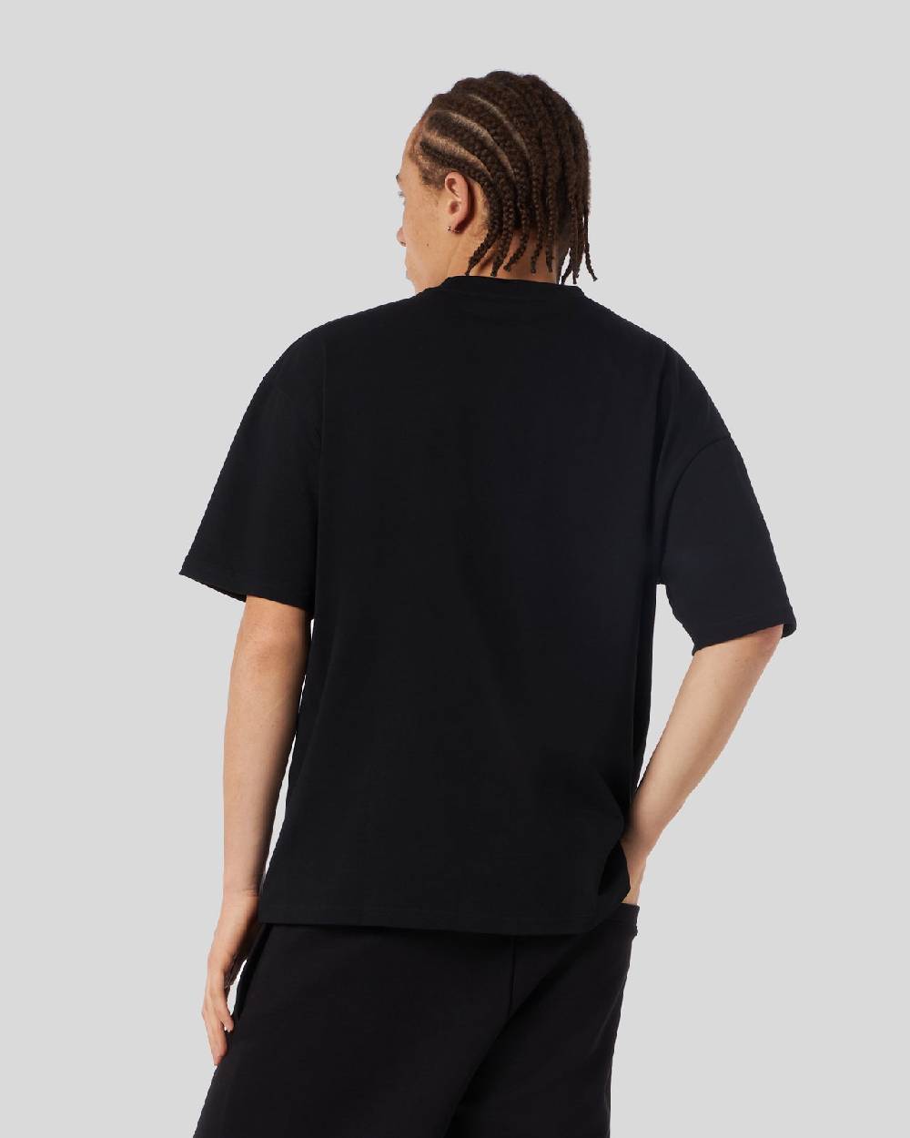 Phobia Archive T-SHIRT NERA CON FULMINI BICOLORE ROSSI E BLU In Linea