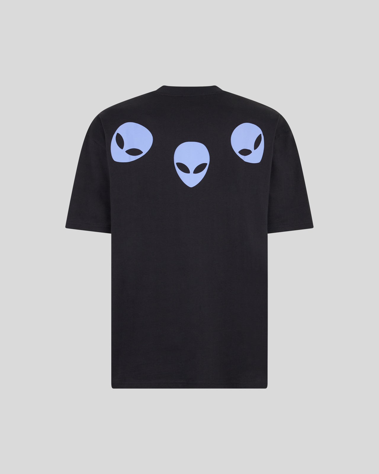 Phobia Archive T-SHIRT NERA CON GRAFICA TRIPLE ALIEN VIOLA Qualità