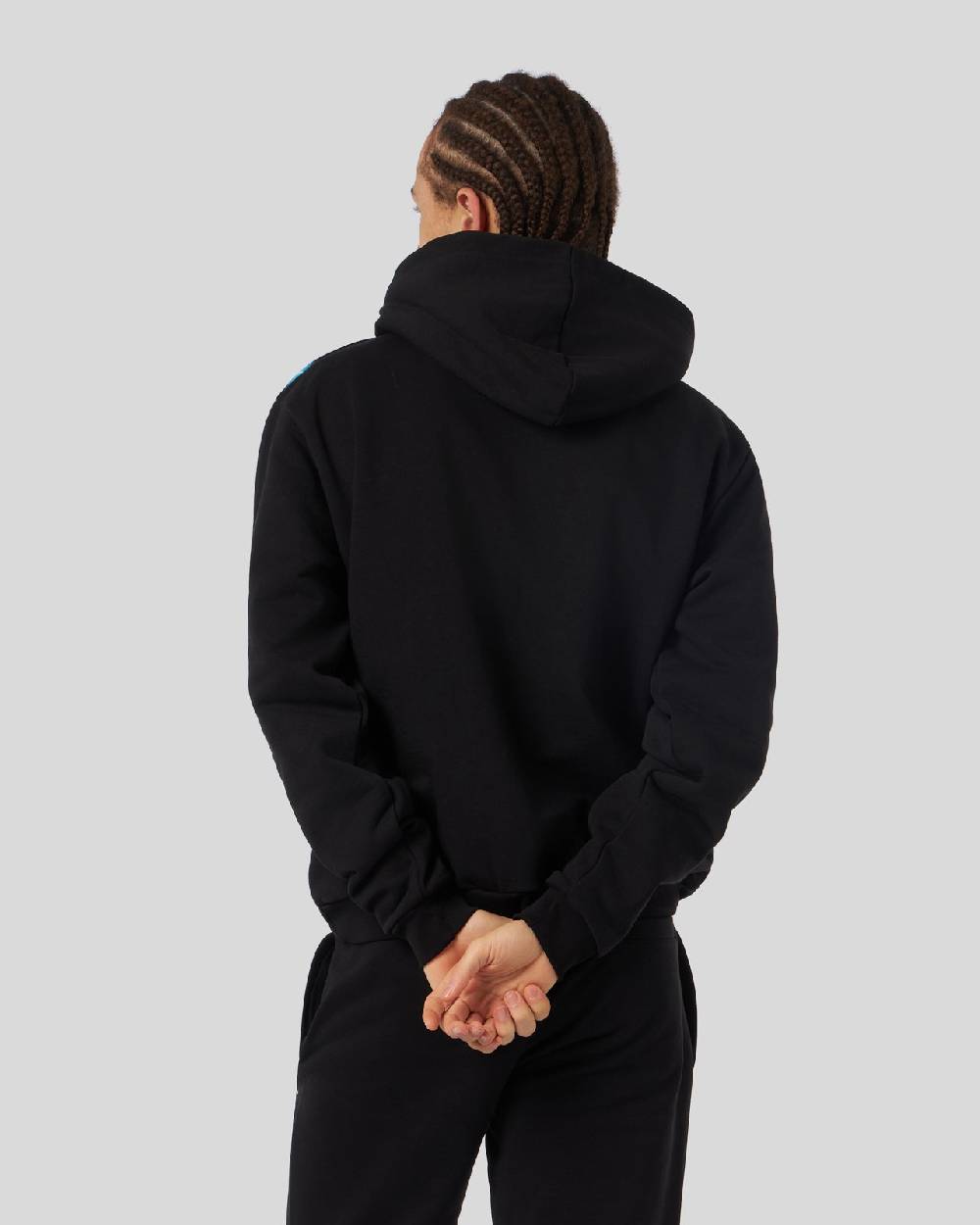 Phobia Archive FELPA NERA CON FULMINI LATERALI BLU Consegna Veloce