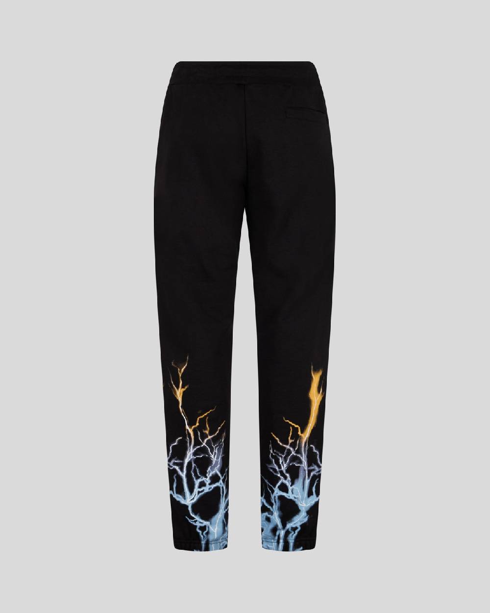 Phobia Archive PANTALONCINO NERO CON STAMPA FULMINE BICOLORE GIALLO E BLU Vendite Flash