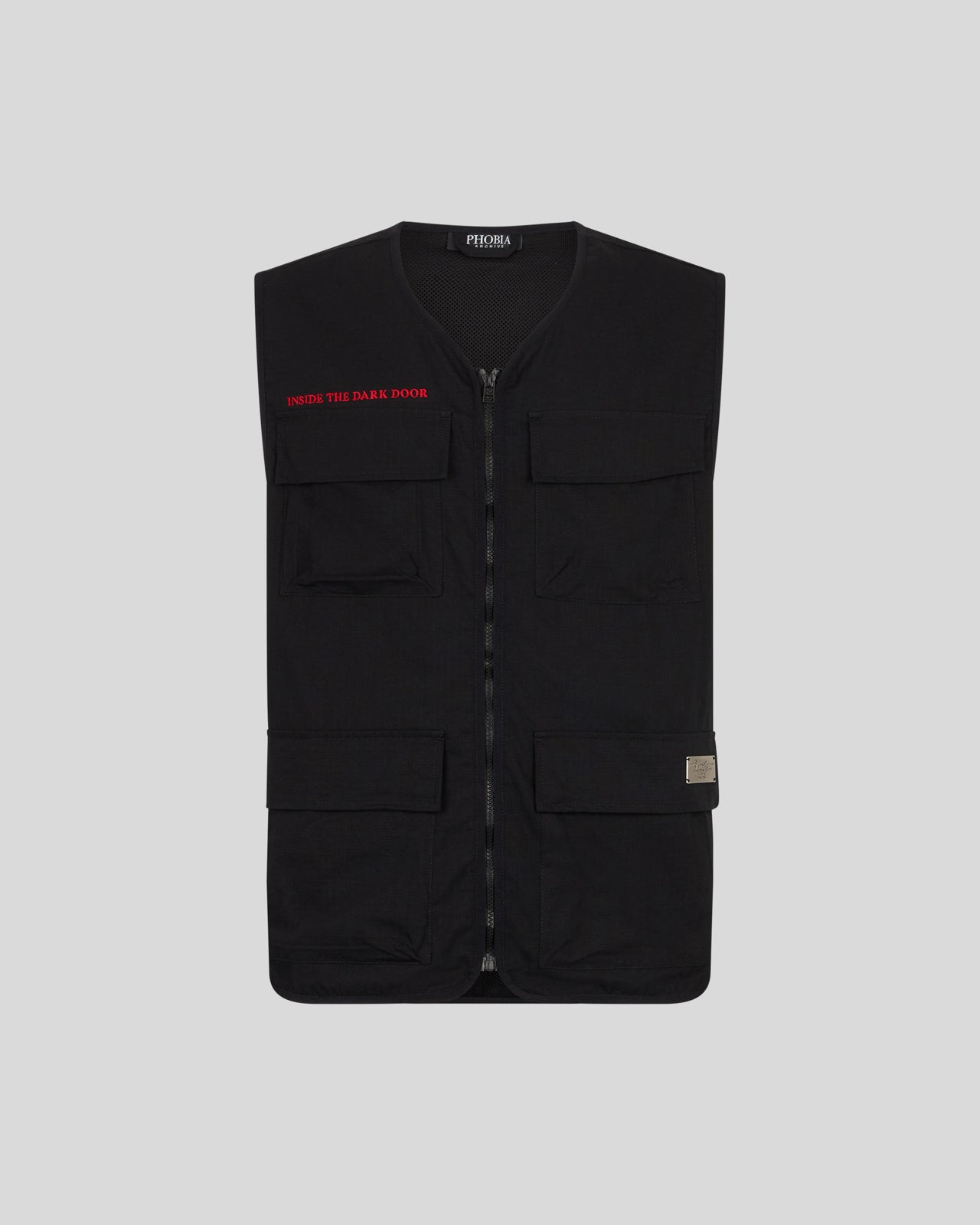 Phobia Archive WORKER GILET NERO CON GRAFICA SCREAMING SKULLS Qualità Garantita