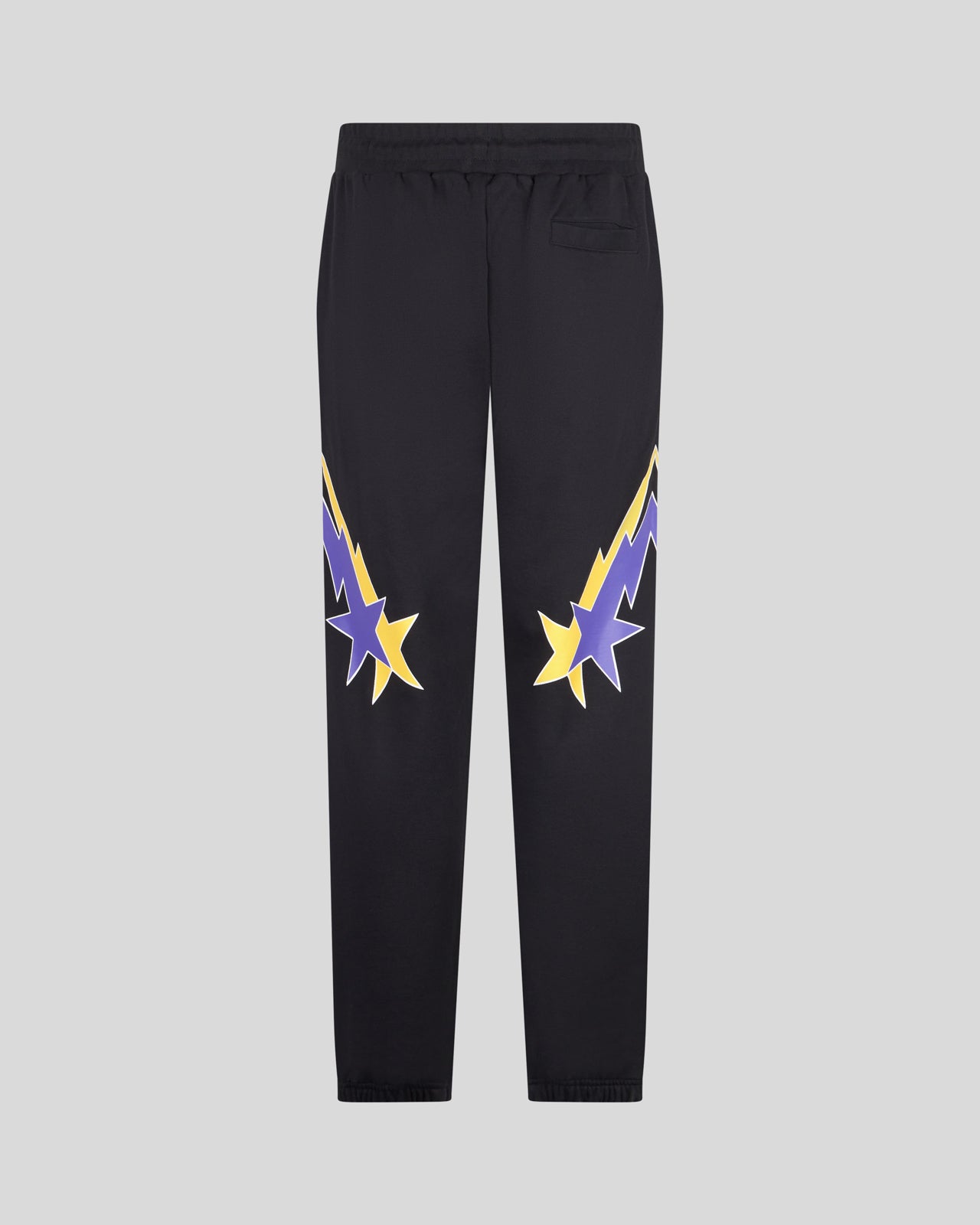 Phobia Archive PANTALONE NERO CON STAMPA STARRY LIGHTNING GIALLA E VIOLA Hotsell