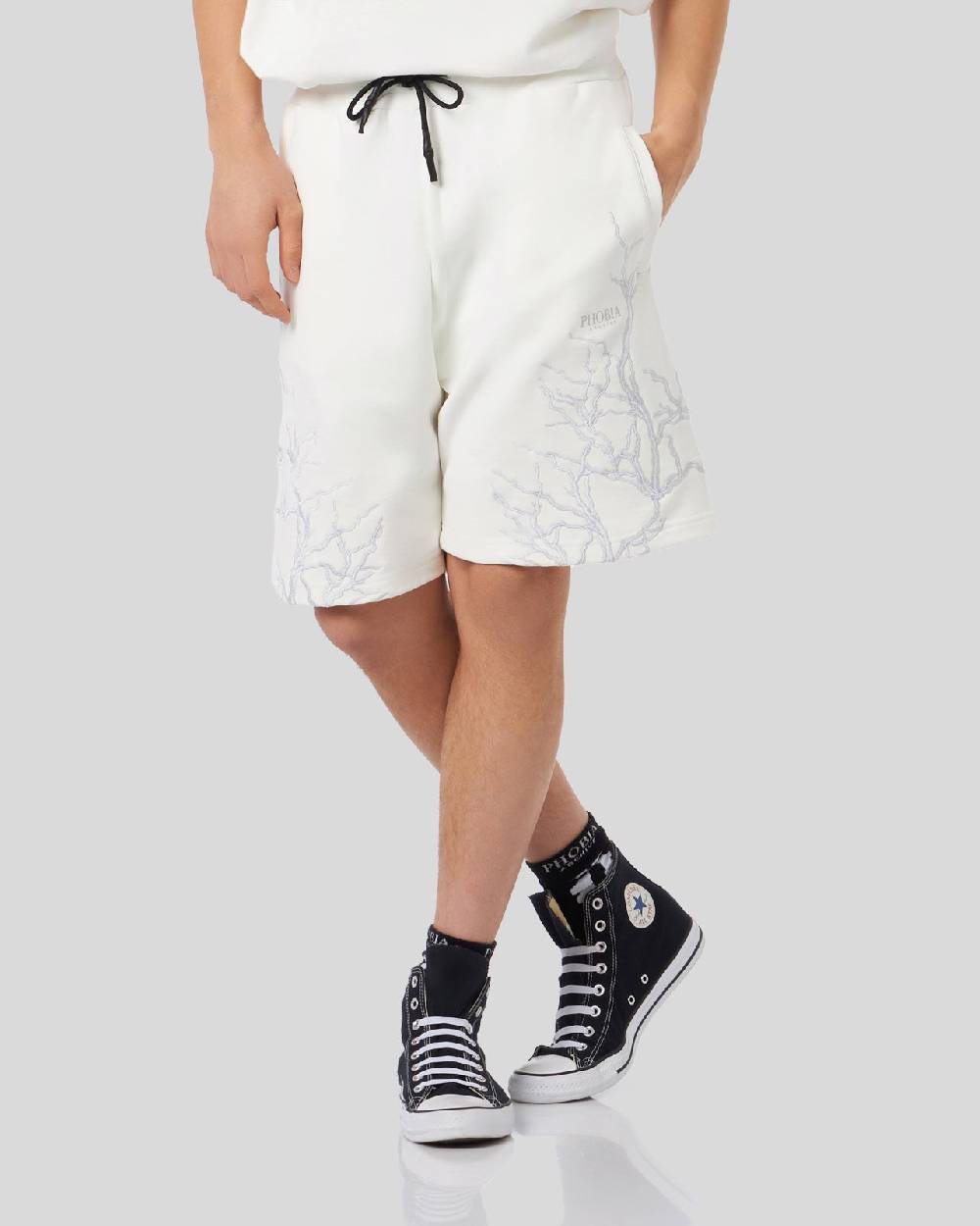 Phobia Archive PANTALONCINI BIANCHI CON FULMINI GRIGI I Più Venduti
