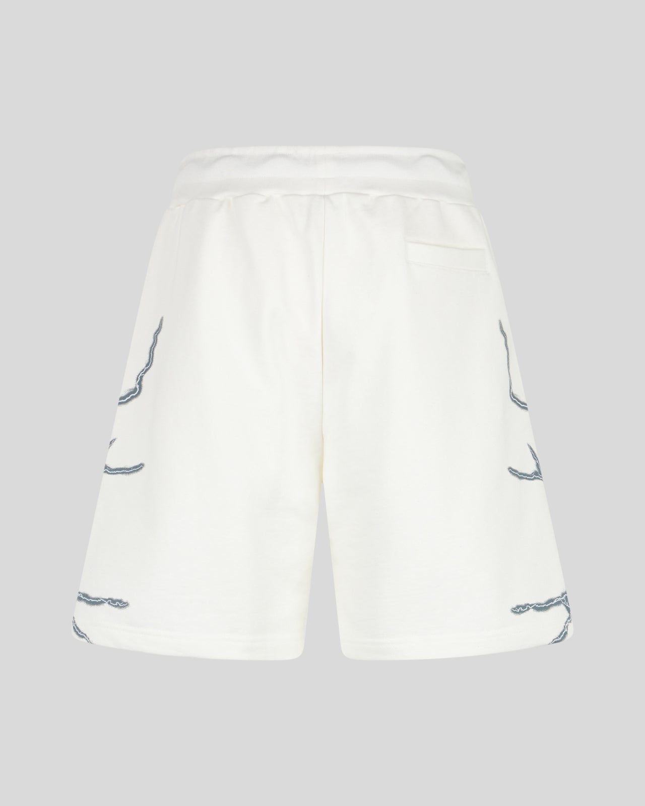 Phobia Archive PANTALONCINO BIANCO CON FULMINI LATERALI GRIGI Moda