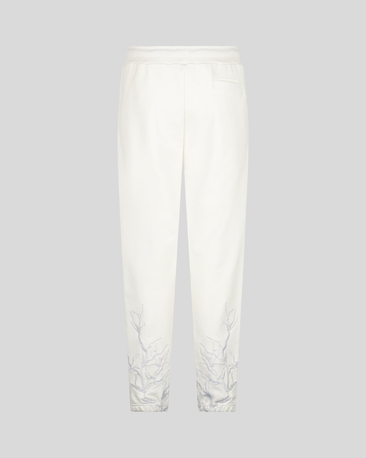 Phobia Archive PANTALONE BIANCO CON FULMINE GRIGIO RICAMATO Acquista Ora