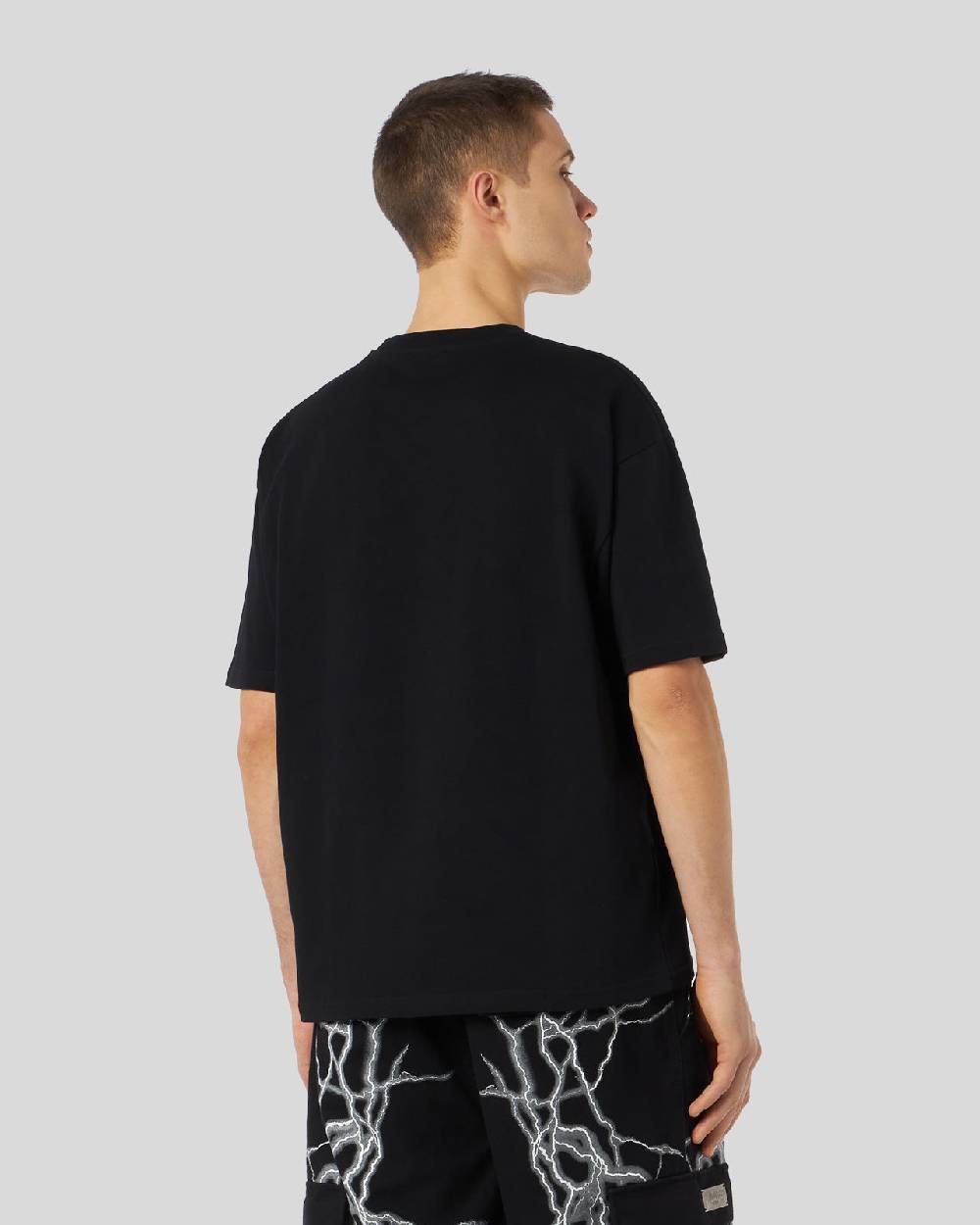Phobia Archive T-SHIRT NERA CON LOGO GOTICO ED ETICHETTA METALLICA Saldi