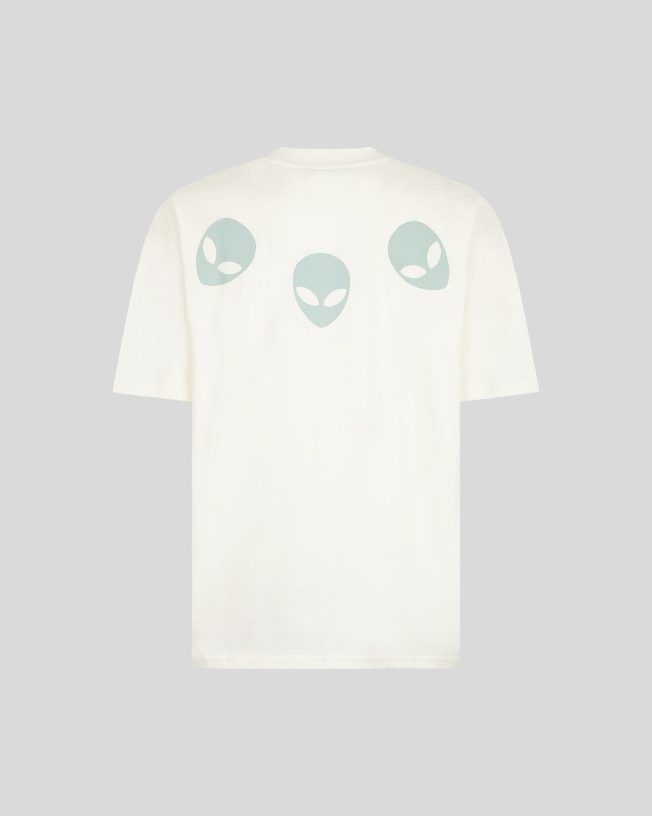 Phobia Archive T-SHIRT BIANCA CON GRAFICA TRIPLE ALIEN FOSFORESCENTE Negozio