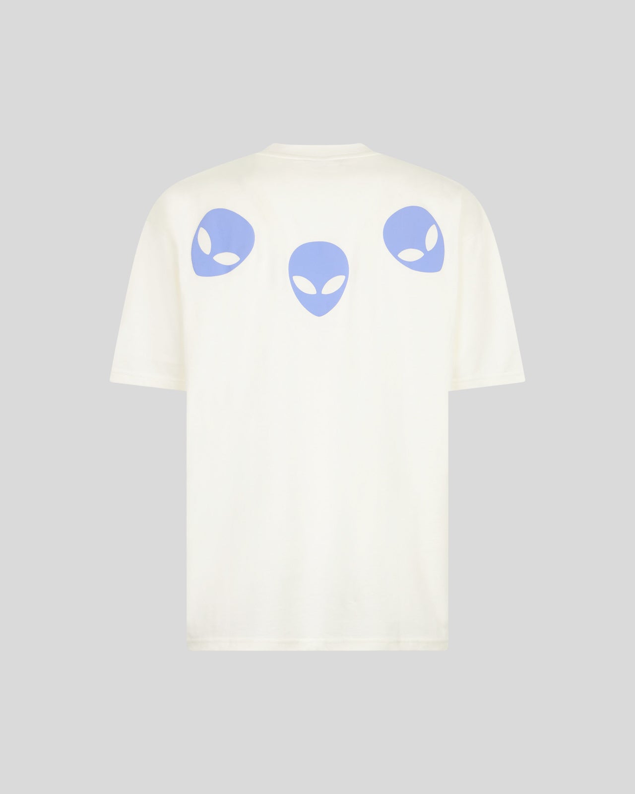 Phobia Archive T-SHIRT BIANCA CON GRAFICA TRIPLE ALIEN VIOLA In Saldo