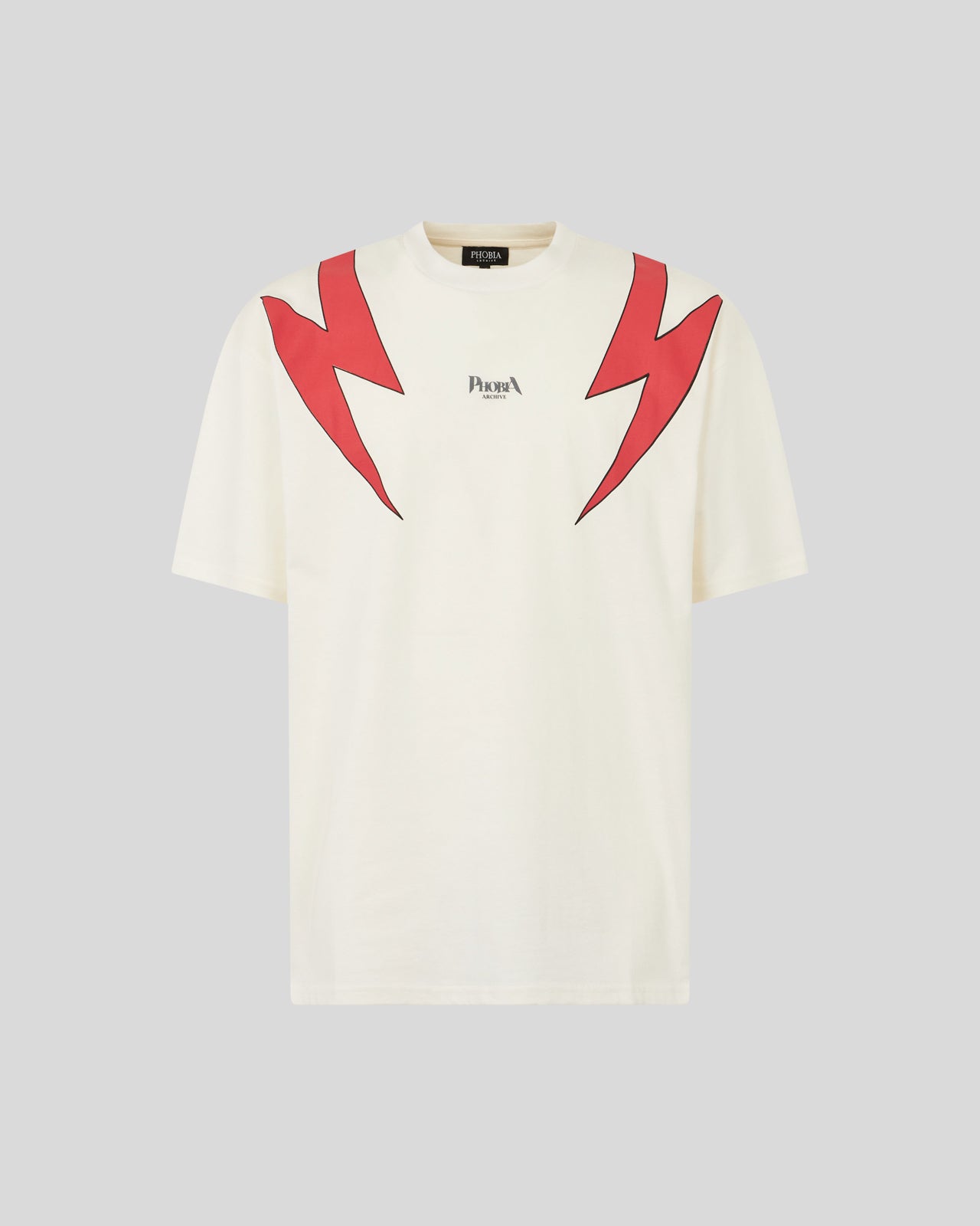 Phobia Archive T-SHIRT BIANCA CON GRAFICA SCREAMING SKULLS ROSSA Moda
