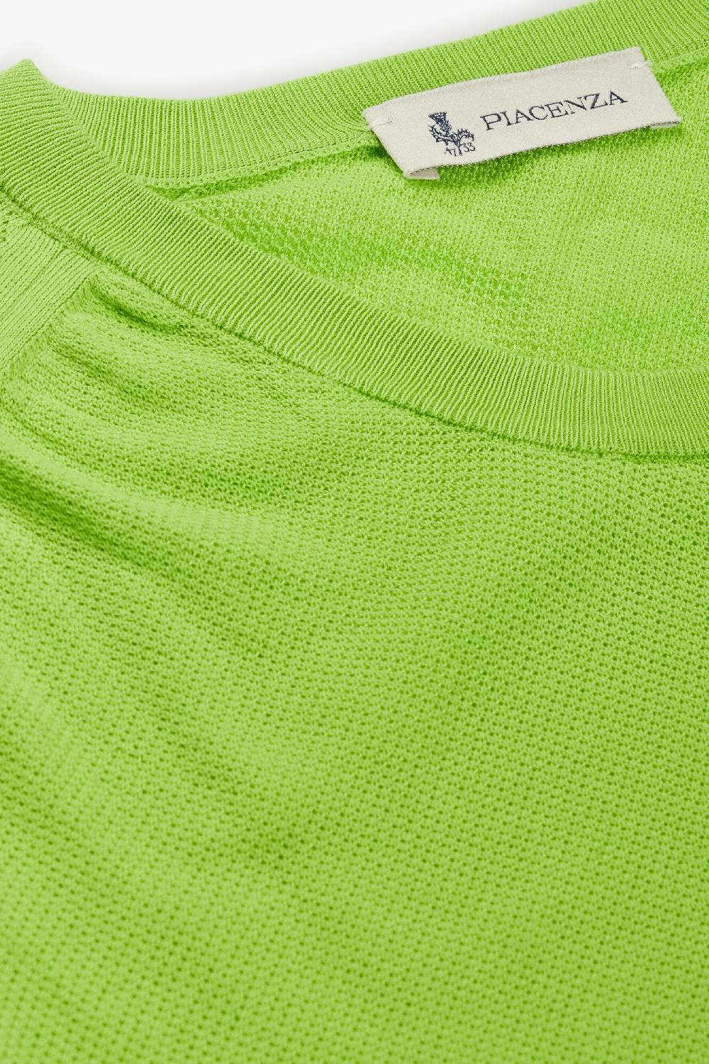 Piacenza 1733 Maglia maniche corte micro mesh stitch verde fluo Outlet