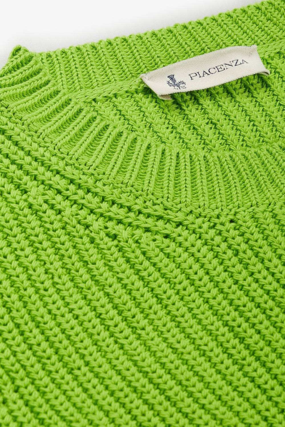 Piacenza 1733 Maglione cob stitch verde fluo Offerte