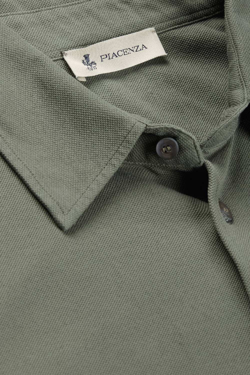 Piacenza 1733 Camicia piquet jersey verde Vendite Flash