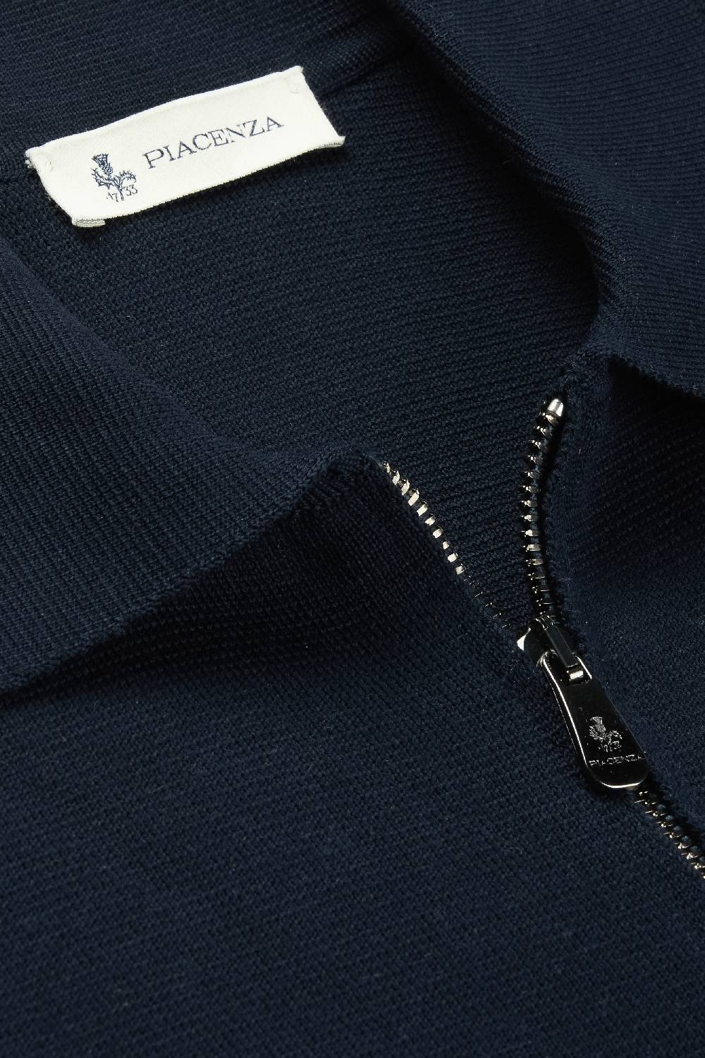 Piacenza 1733 Cardigan full zip blu Italia