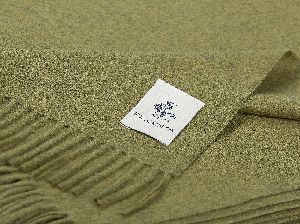 Piacenza 1733 Aeternum Plaid verde chiaro in puro Cashmere Promozione
