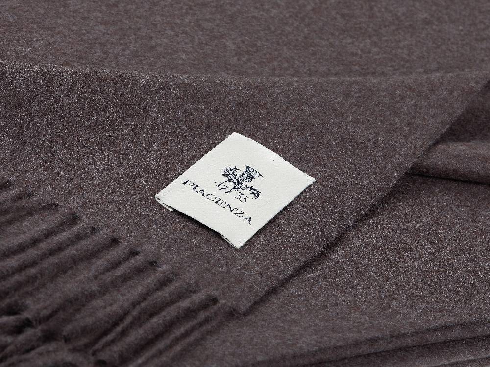 Piacenza 1733 Aeternum Plaid grigio in puro Cashmere Qualità Garantita