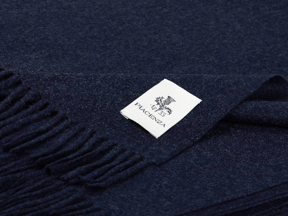 Piacenza 1733 Aeternum Plaid Navy in puro Cashmere Negozi Online