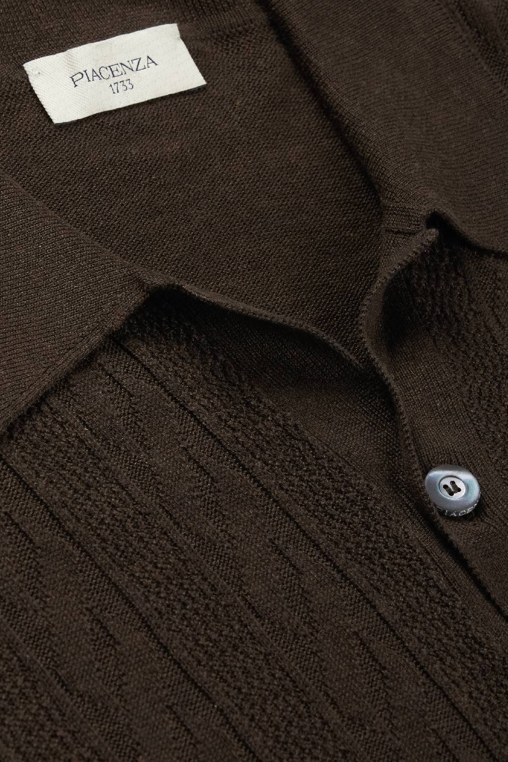 Piacenza 1733 Camicia maniche corte sand and wave marrone Qualità Garantita