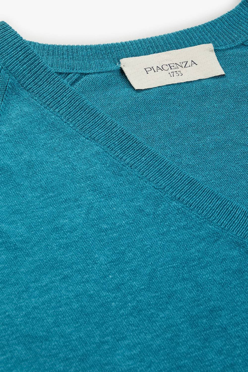 Piacenza 1733 Maglia maniche lunghe scollo a V verde oceano Affare Del Giorno