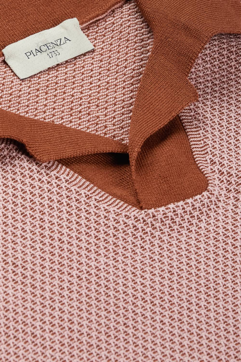 Piacenza 1733 Polo two tone slip rosa Economico