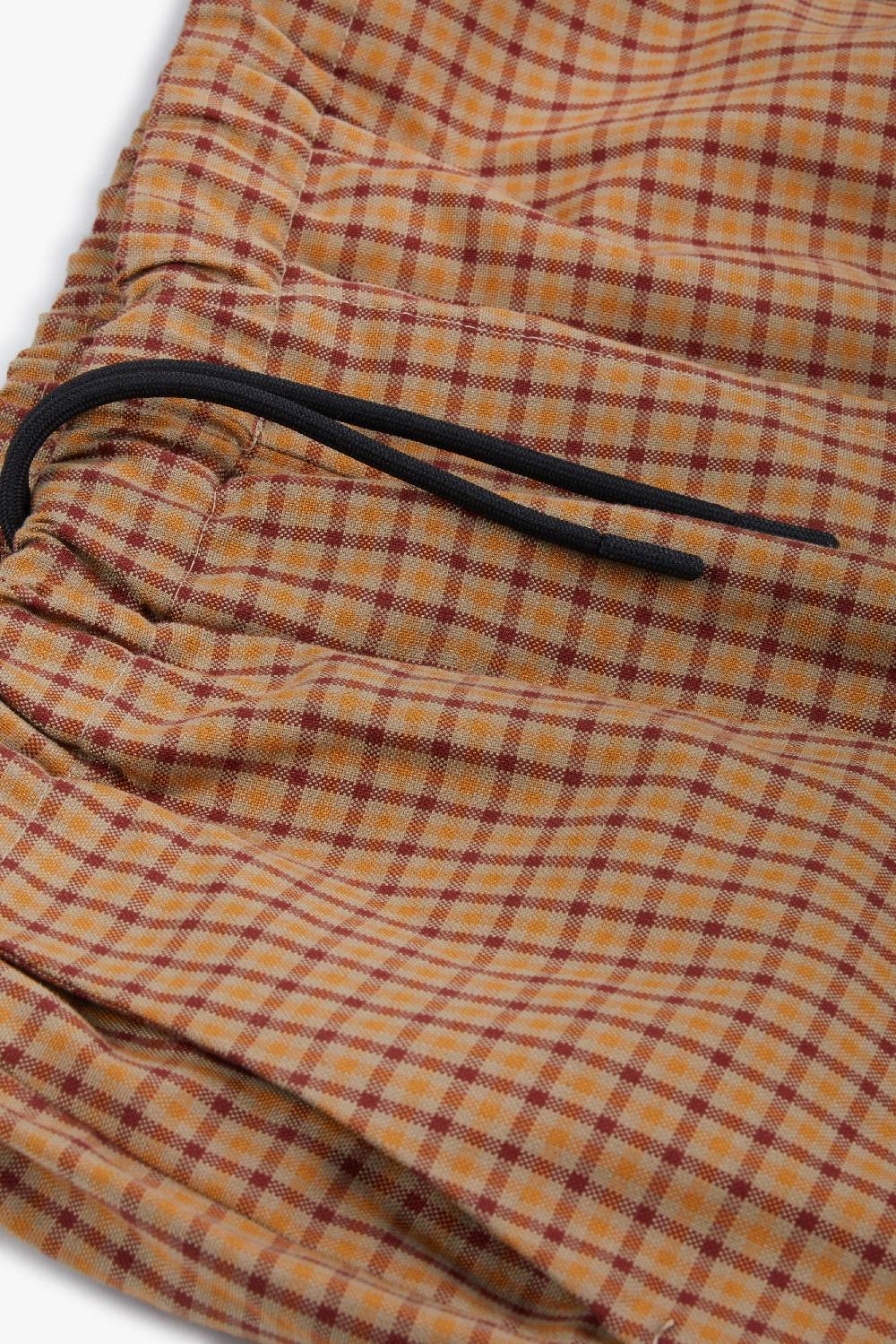 Piacenza 1733 Pantalone micro check cammello e bordeaux Nuovo