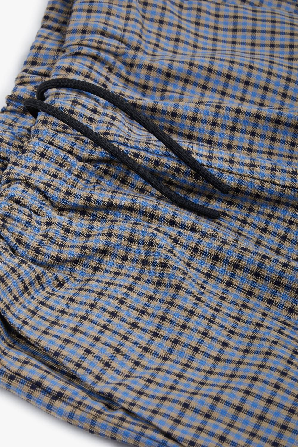 Piacenza 1733 Pantalone micro check azzurro e marrone Qualità