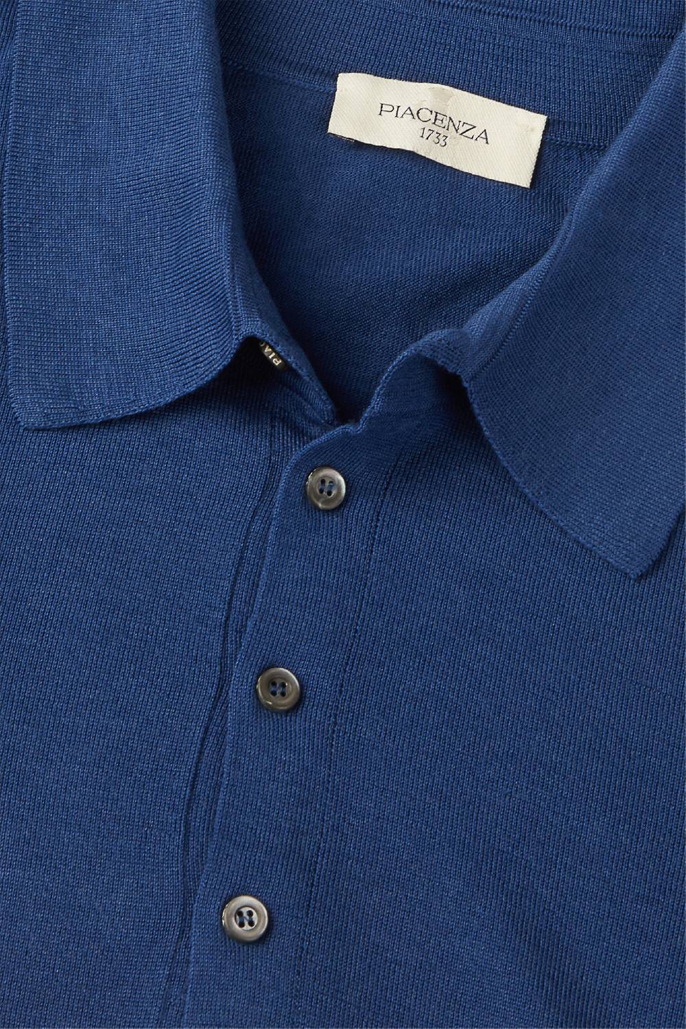 Piacenza 1733 Polo lana merino super fine blu Promozione