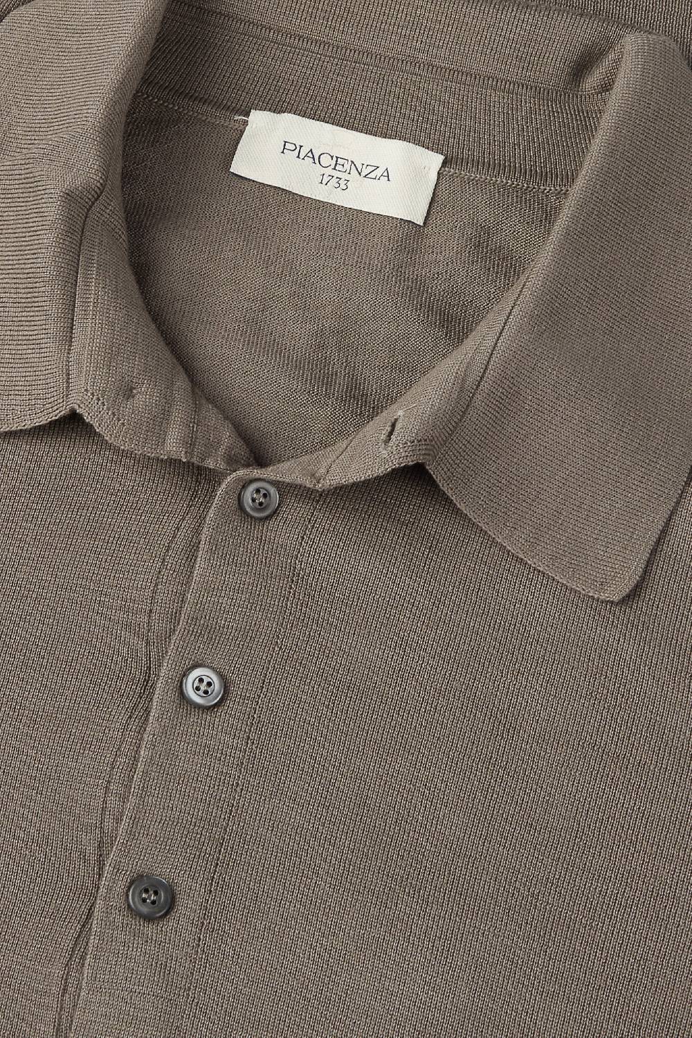 Piacenza 1733 Polo lana merino super fine nocciola Promozione Limitata