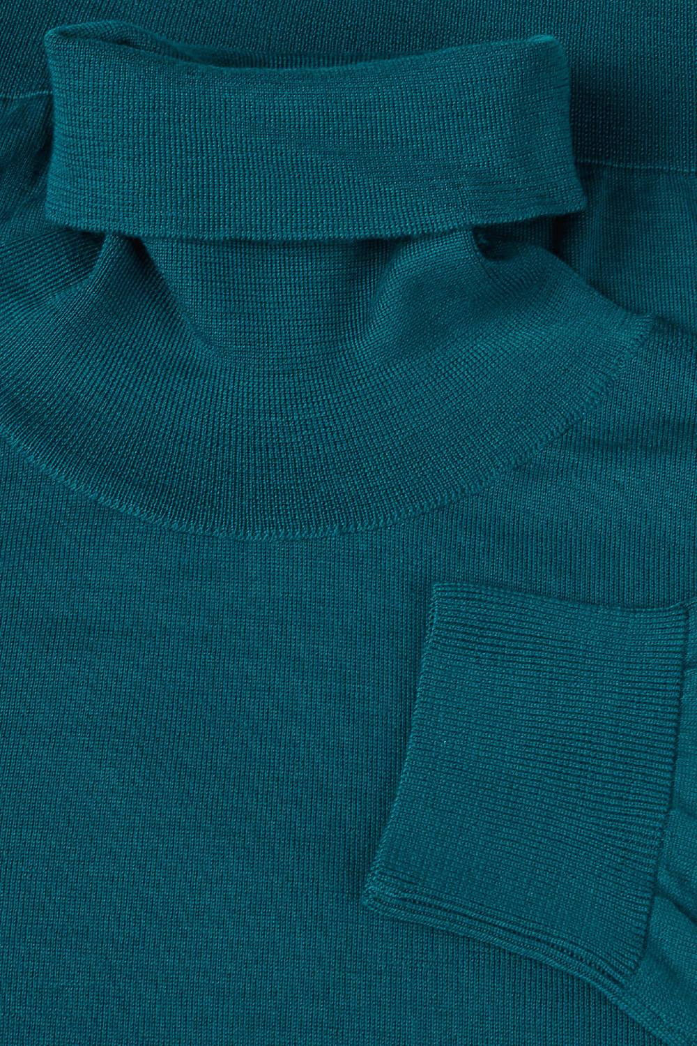 Piacenza 1733 Dolcevita lana merino super fine petrolio Fino Al -60%