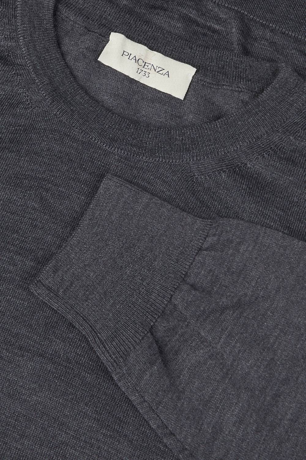 Piacenza 1733 Girocollo lana merino super fine antracite Affare Del Giorno