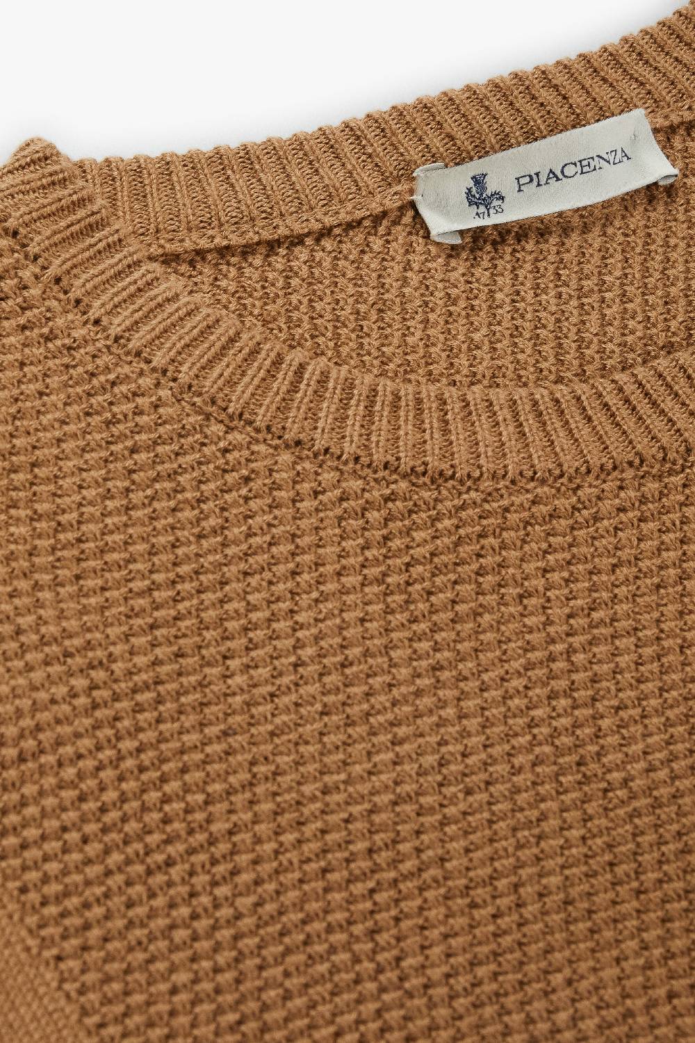 Piacenza 1733 Maglione rice stitch nocciola Vendite Flash