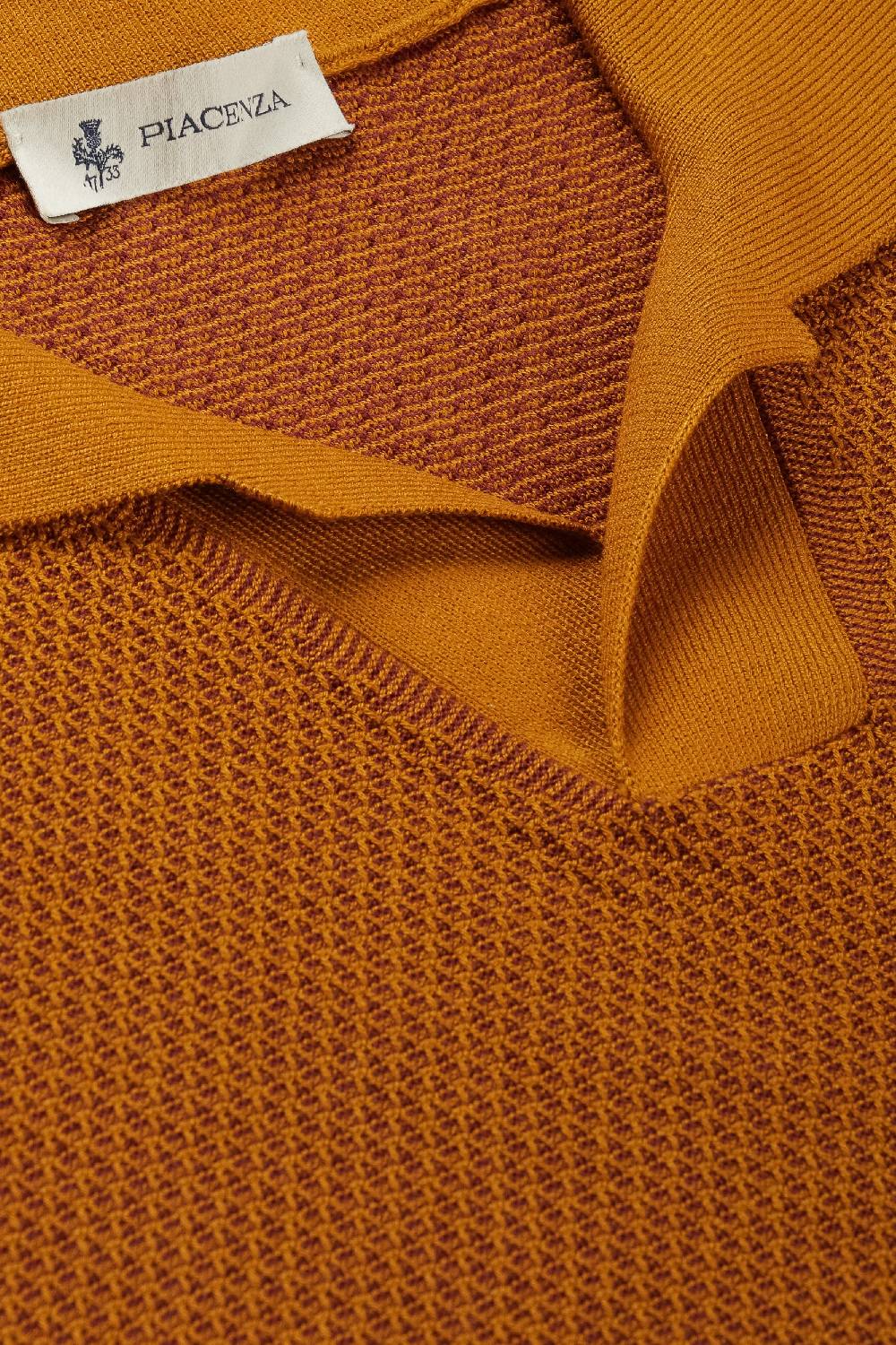 Piacenza 1733 Polo two tone slip senape Negozio