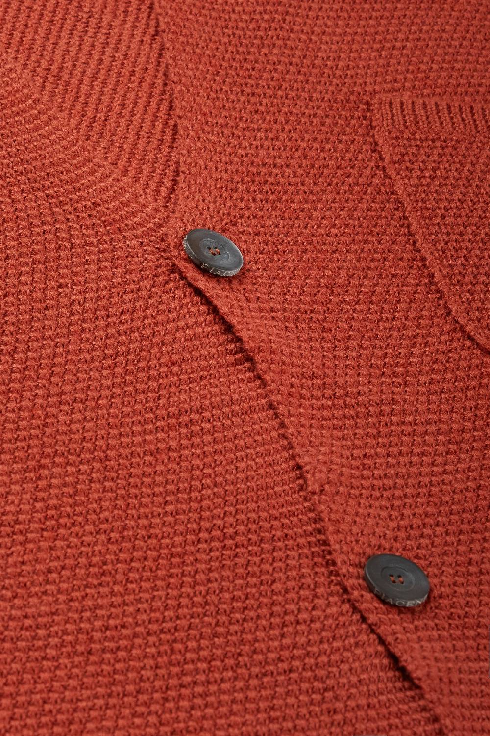 Piacenza 1733 Cardigan Camicia con bottoni mattone Italy