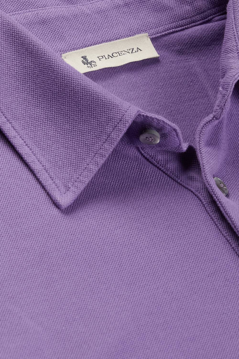 Piacenza 1733 Polo piquet maniche lunghe lavanda 2025