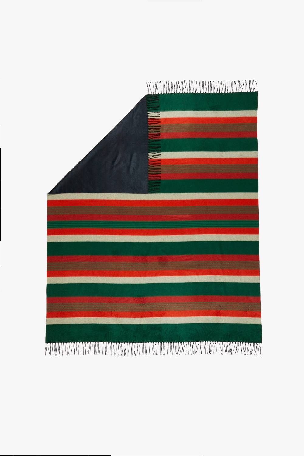 Piacenza 1733 BILBO Plaid a righe Verde Rosse Pezzi Unici