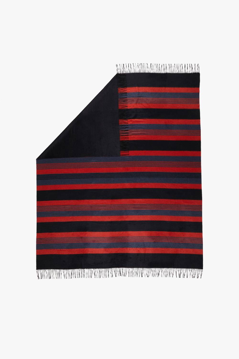 Piacenza 1733 BILBO Plaid righe Blu e Rosso Qualità Garantita