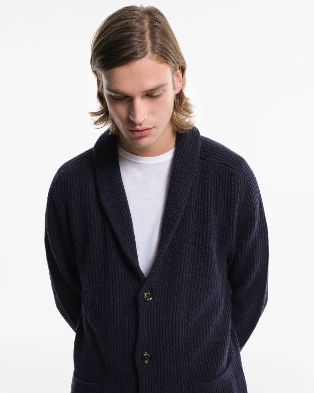 Piacenza 1733 Giacca in Cashmere blu Presa