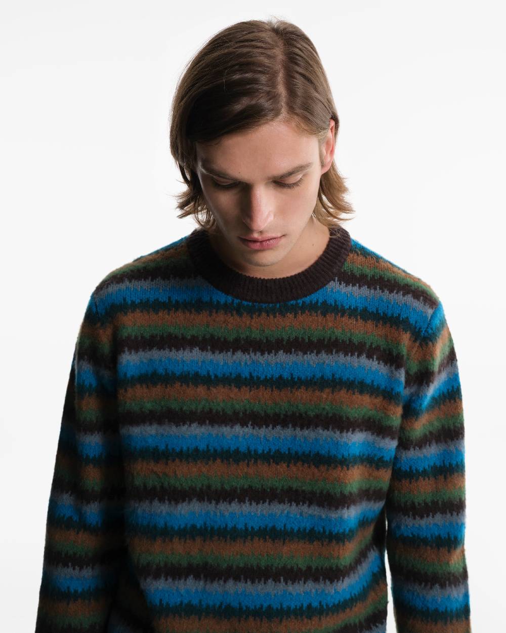 Piacenza 1733 Maglia in Cashmere fantasia verde Offerta