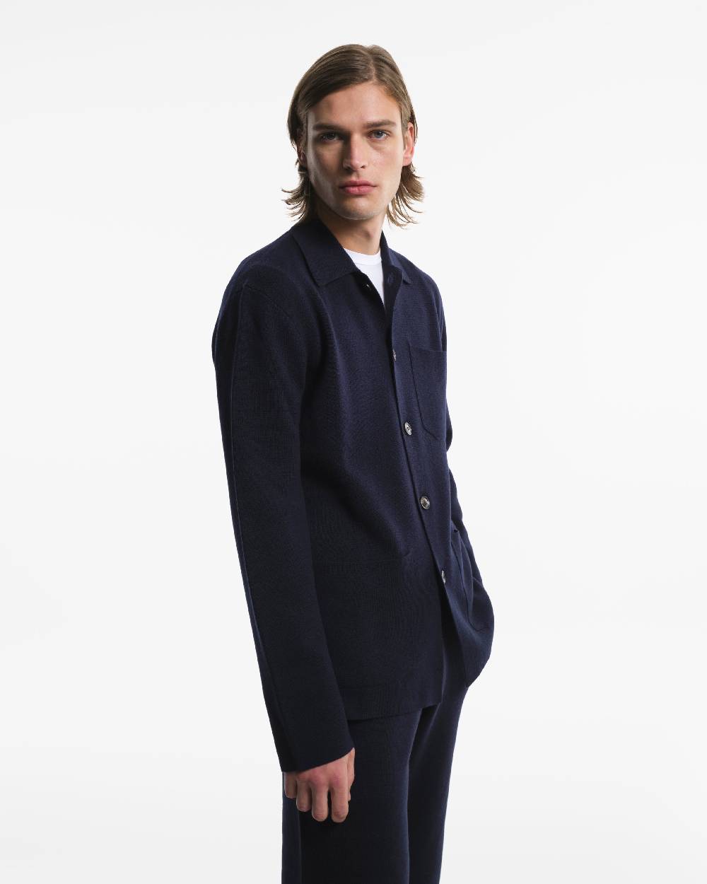 Piacenza 1733 Camicia in Lana blu Qualità Garantita
