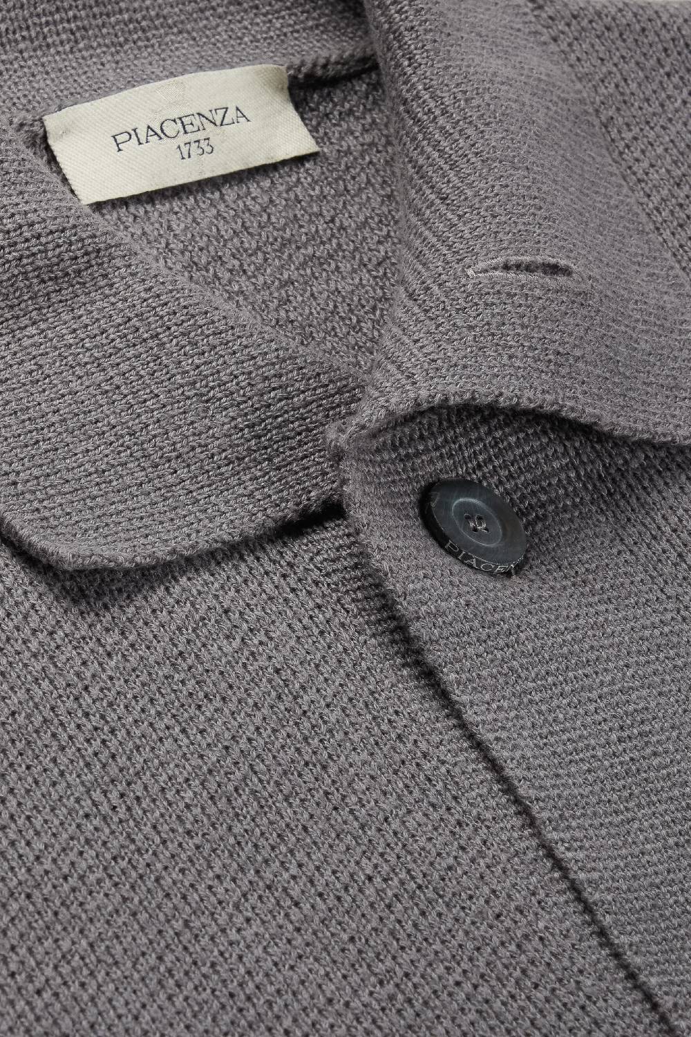Piacenza 1733 Cardigan/Camicia con bottoni grigio scuro Consegna Veloce