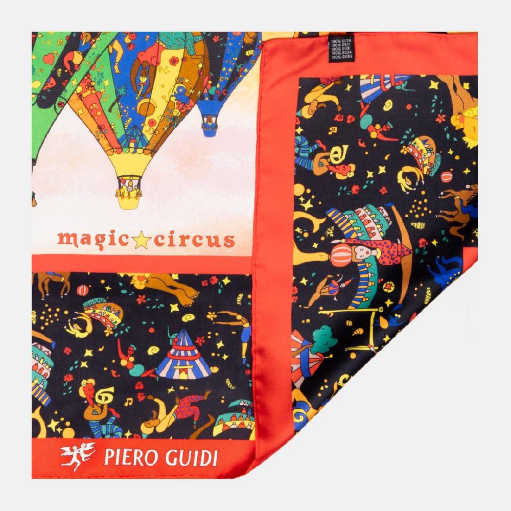 Piero Guidi PIERO GUIDI SILK SCARF "Le Mongolfiere"/ FOULARD IN SETA "Le Mongolfiere"" Italy