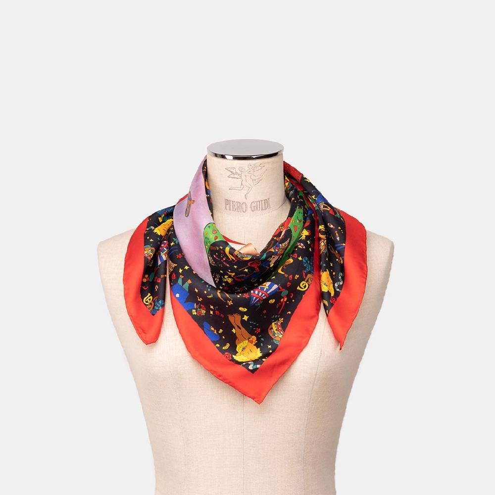 Piero Guidi PIERO GUIDI SILK SCARF "Le Mongolfiere"/ FOULARD IN SETA "Le Mongolfiere"" Italy