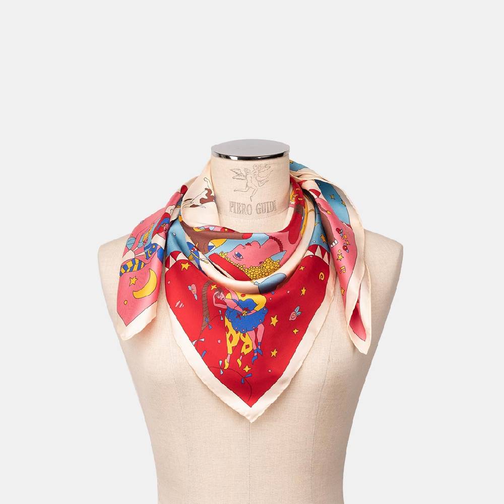 Piero Guidi PIERO GUIDI SILK SCARF "Charlotte"/ FOULARD IN SETA "Charlotte" Italia