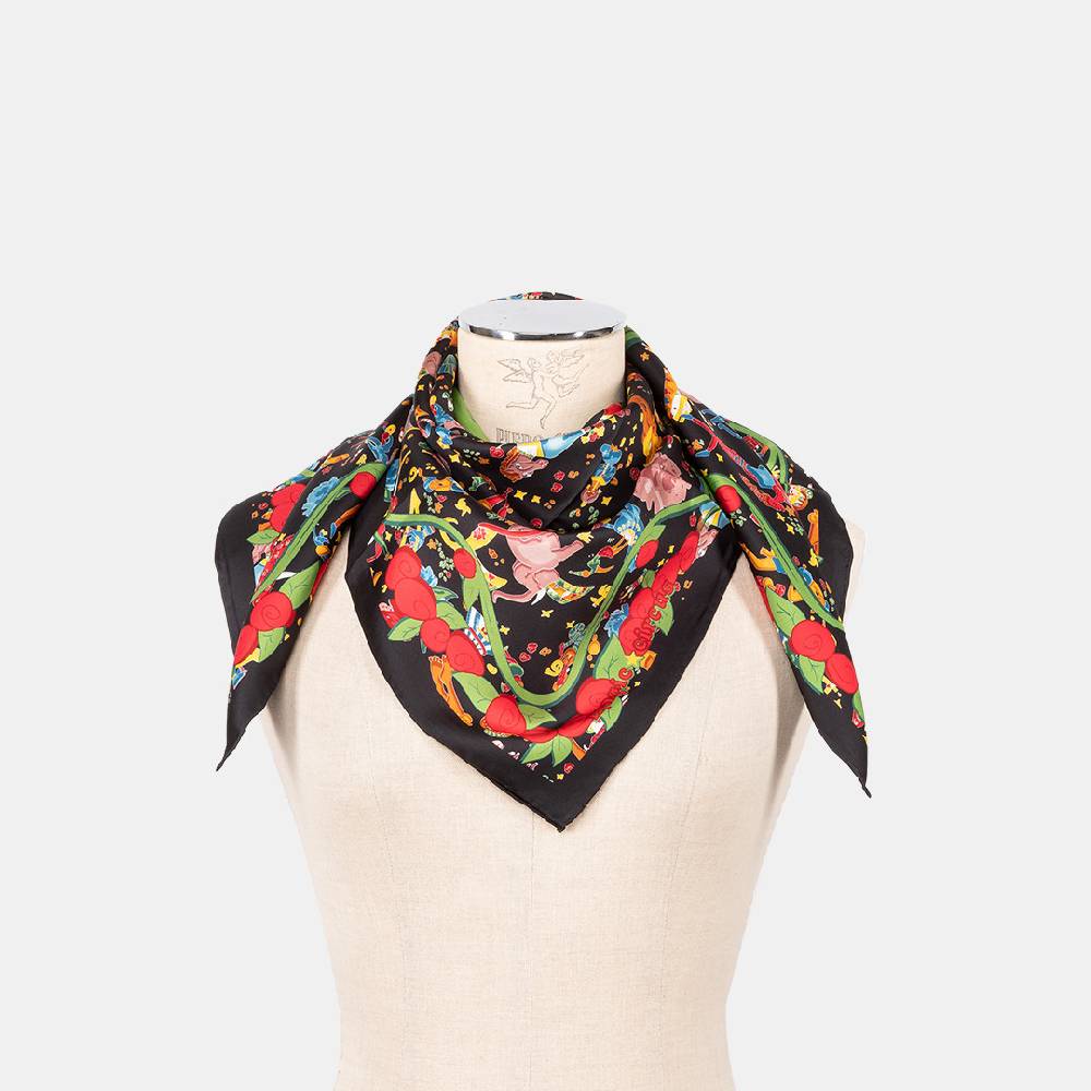 Piero Guidi PIERO GUIDI SILK SCARF "Flower"/ FOULARD IN SETA "Flower" Nuovo