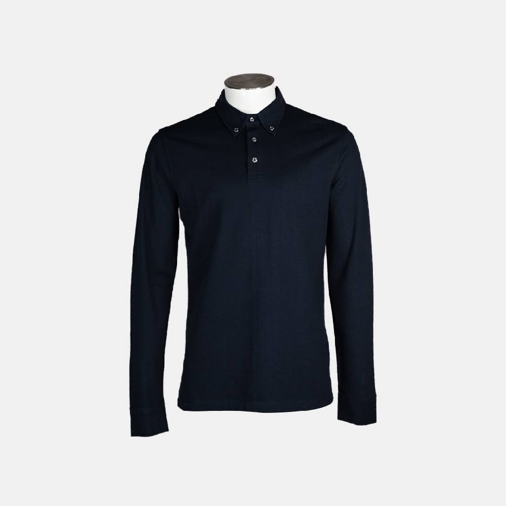 Piero Guidi LineaBold "Metal Botton" Polo Shirt Long Sleeve / Polo manica lunga Economico