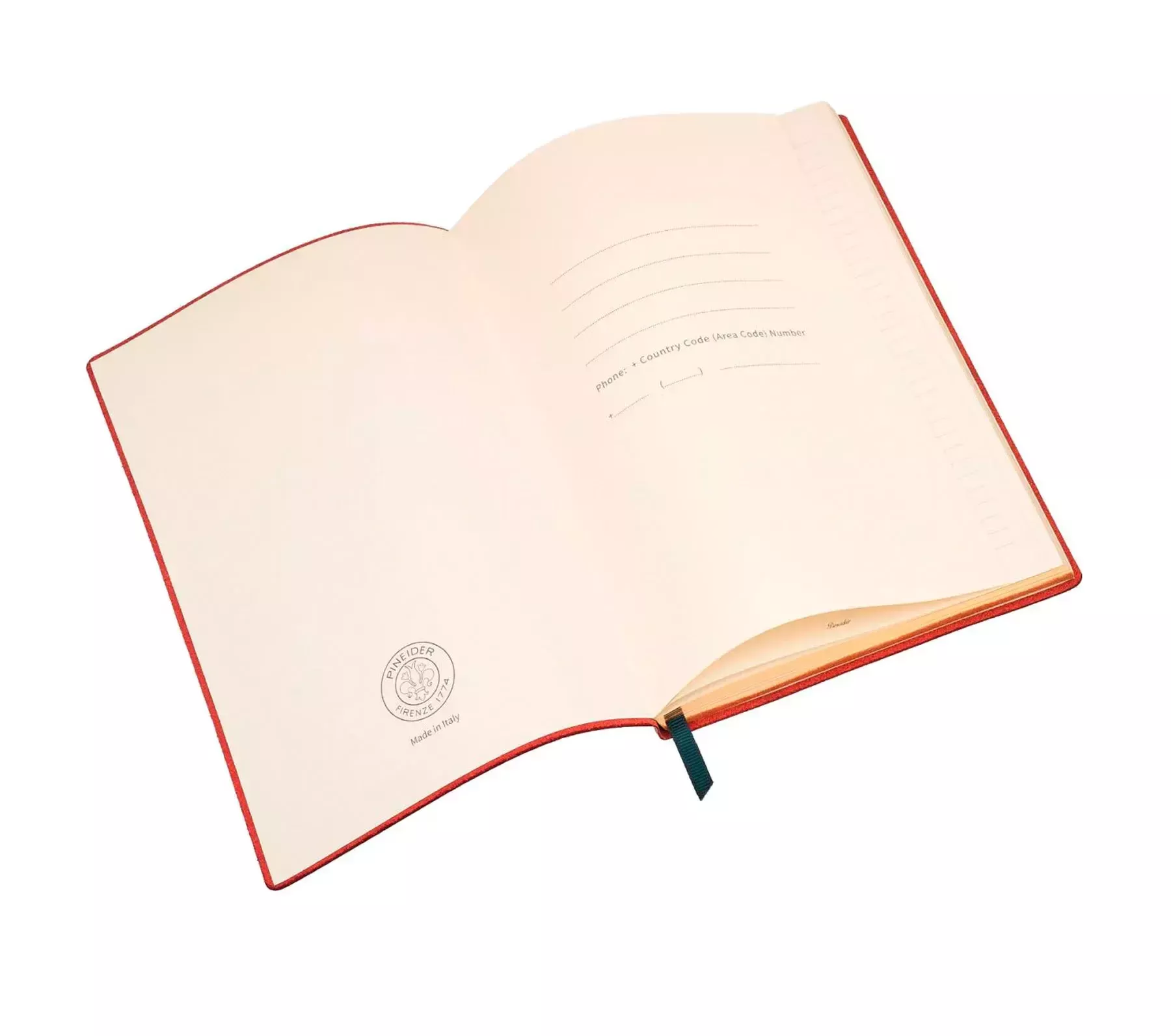 Pineider Notebook Milano Medio a righe Negozio