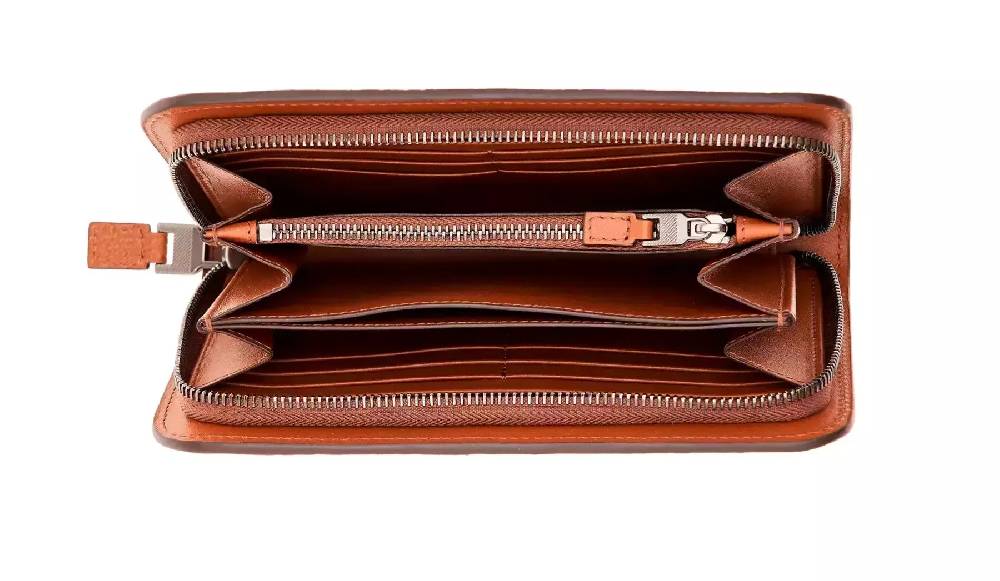 Pineider Portafoglio Internazionale con zip in Bottalato Vendita