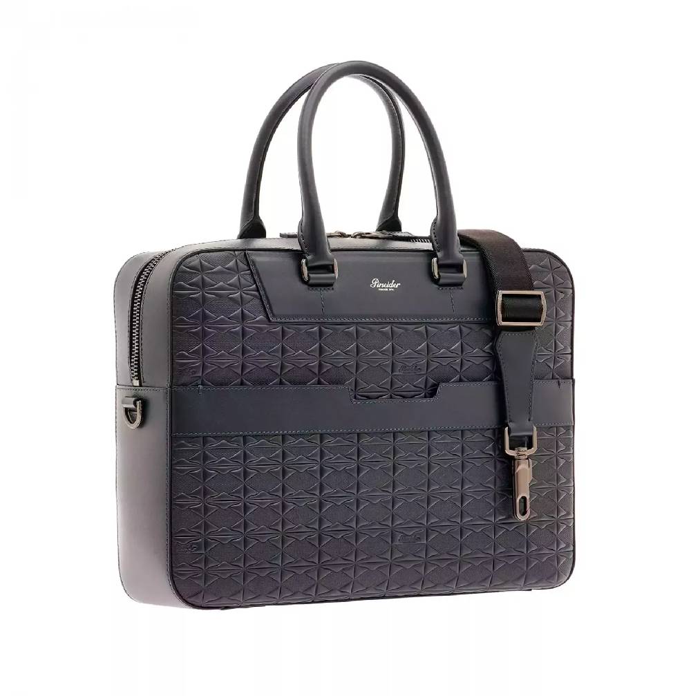 Pineider Tailored Briefcase in Embossed Empress Vendita Calda