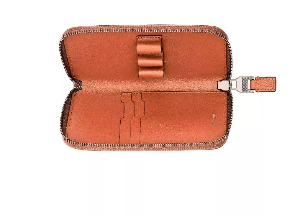 Pineider Astuccio portamatite con zip in Bottalato Italia